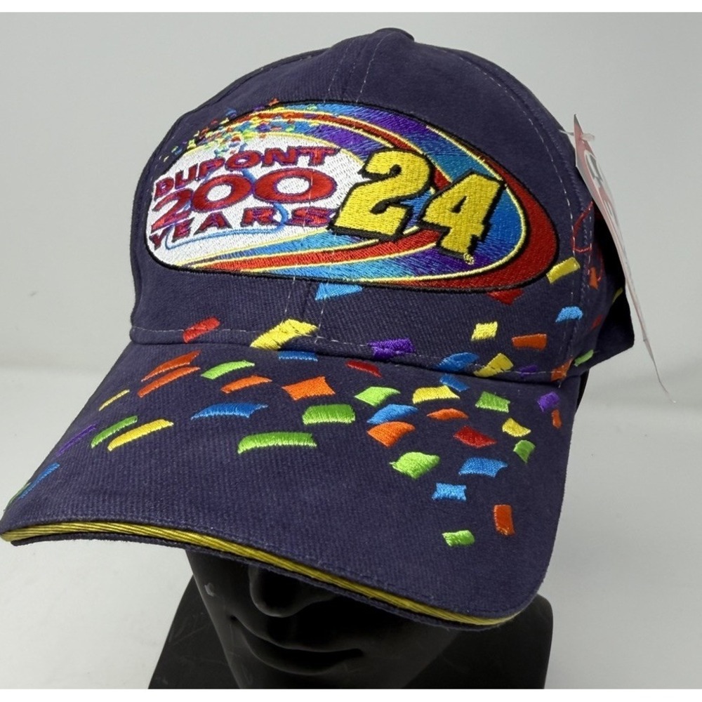 RARE Vintage 24 Jeff Gordon Nascar Adjustable Hat Dupont 200 Years‎ Chase NWT